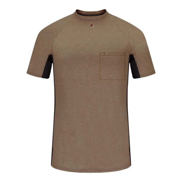Short Sleeve FR Two-Tone Base Layer with Concealed Chest Pocket- EXCEL FR Thumbnail